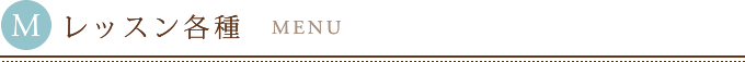 レッスン各種